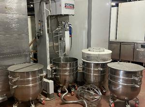 Planetary mixer (manufactured in 2020) with 4 tanks 120 litres